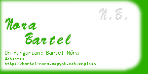 nora bartel business card